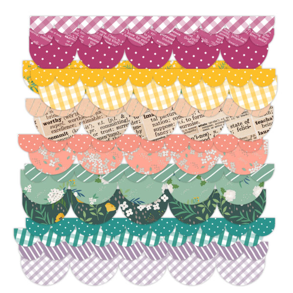 Pretty Little Studio Wildflower Punch-outs Garden Border Scallops
