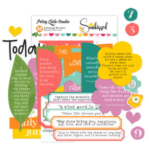 Pretty Little Studio Sunkissed Die Cuts Chirping Weather