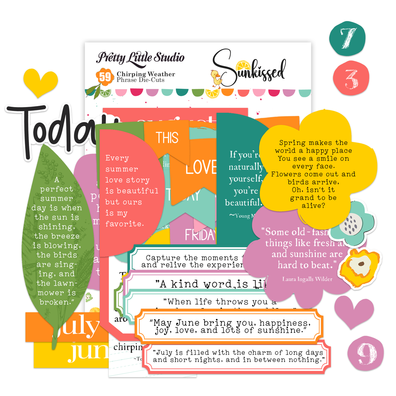 Pretty Little Studio Sunkissed Die Cuts Chirping Weather