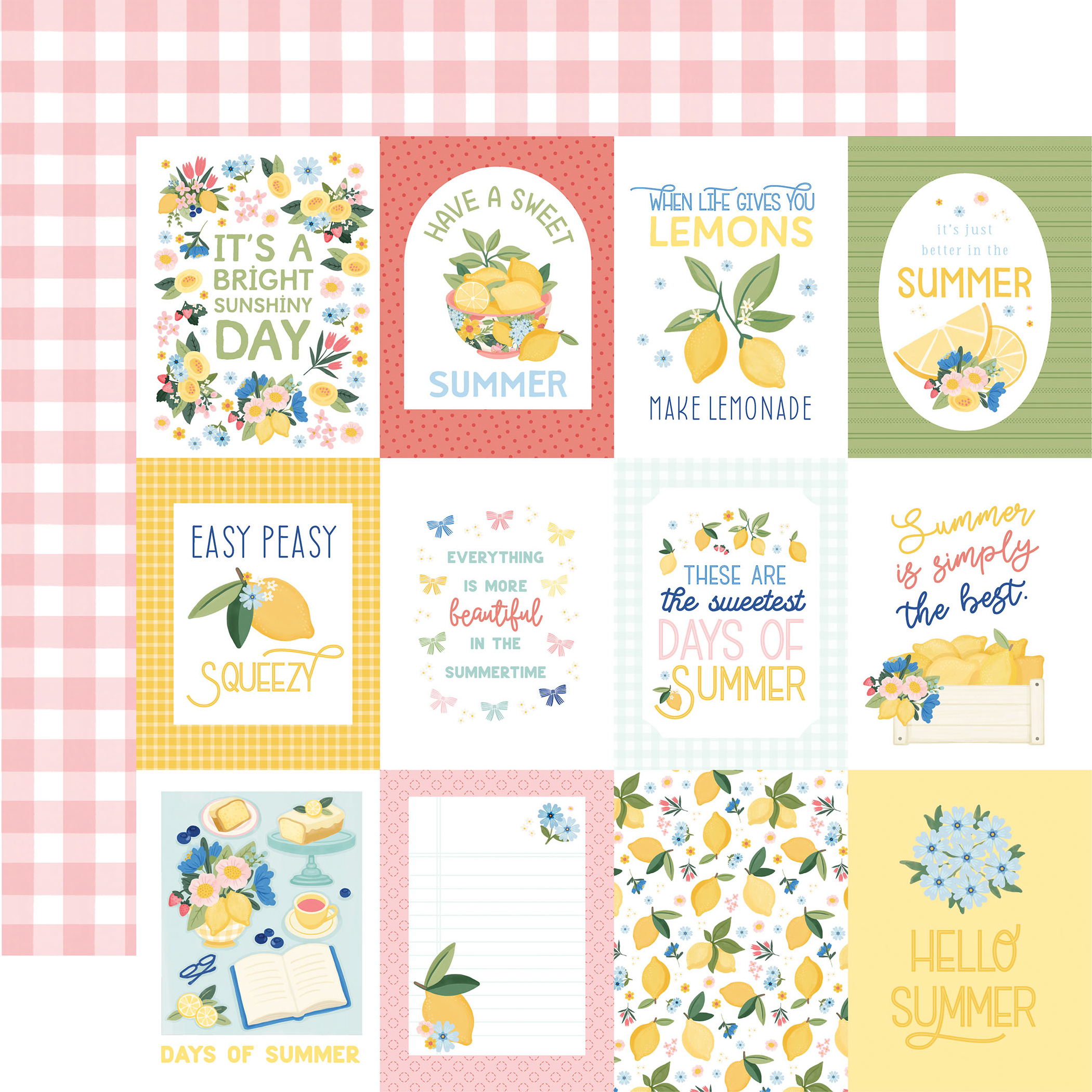 Carta Bella Lemonade 12X12 3X4 Journaling Cards