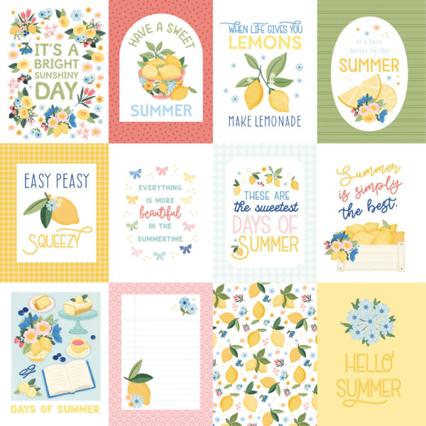 Carta Bella Lemonade 12X12 3X4 Journaling Cards