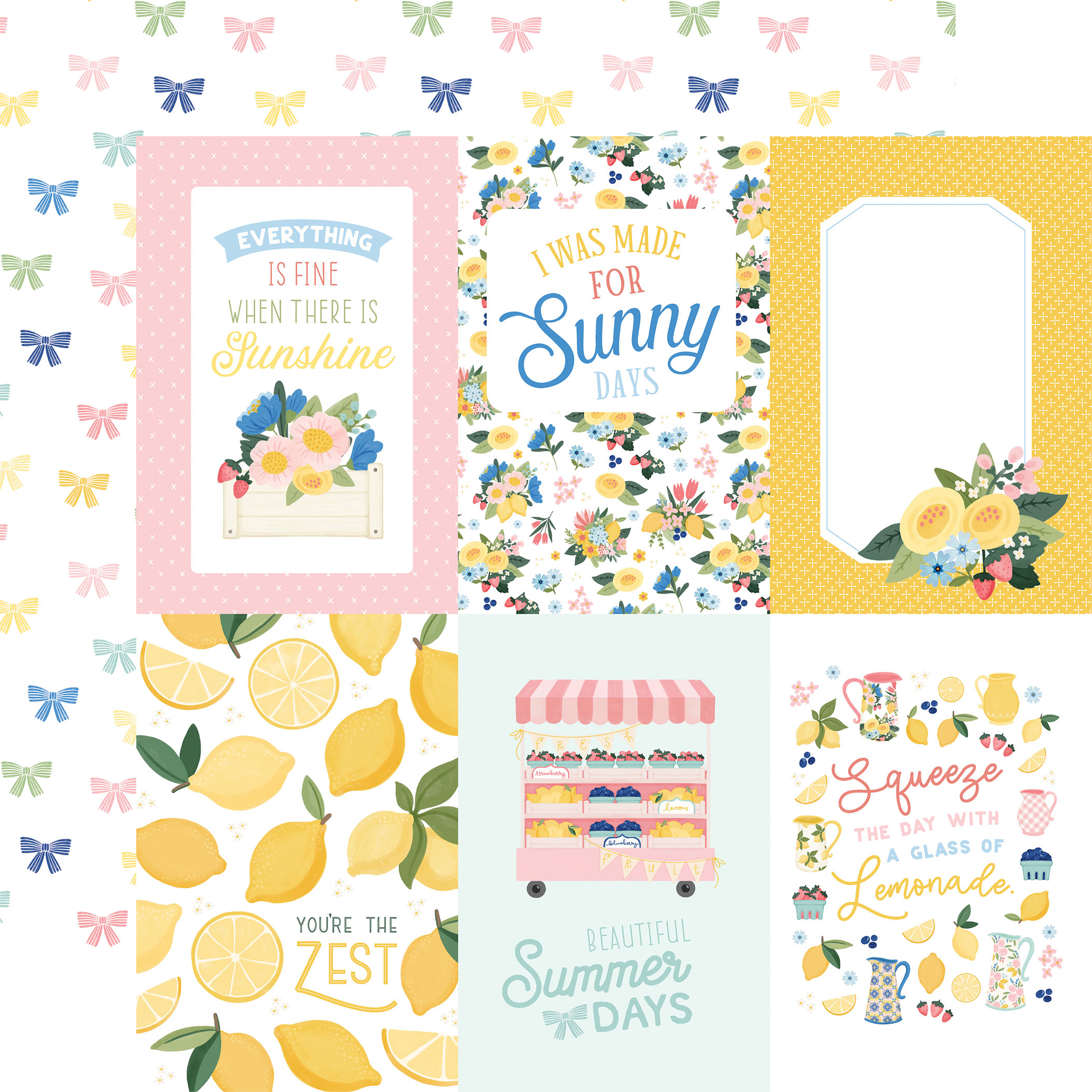 Carta Bella Lemonade 12X12 4X6 Journaling Cards