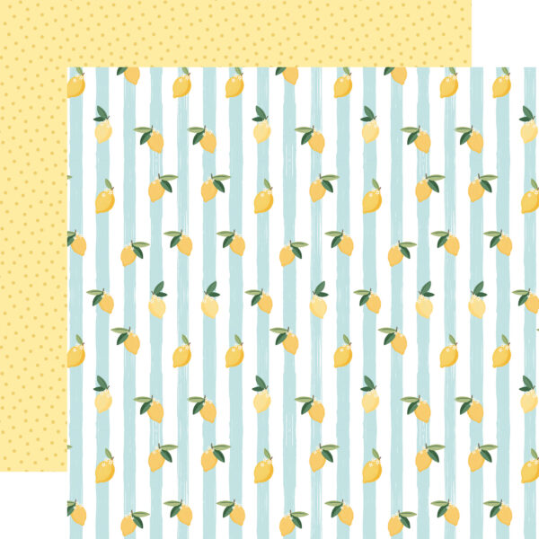 Carta Bella Lemonade 12X12 Lemonade Stripes Carta Bella Lemonade 12X12 Lemonade Stripes