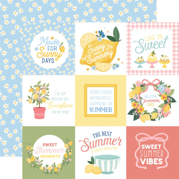 Carta Bella Lemonade 12X12 4X4 Journaling Cards