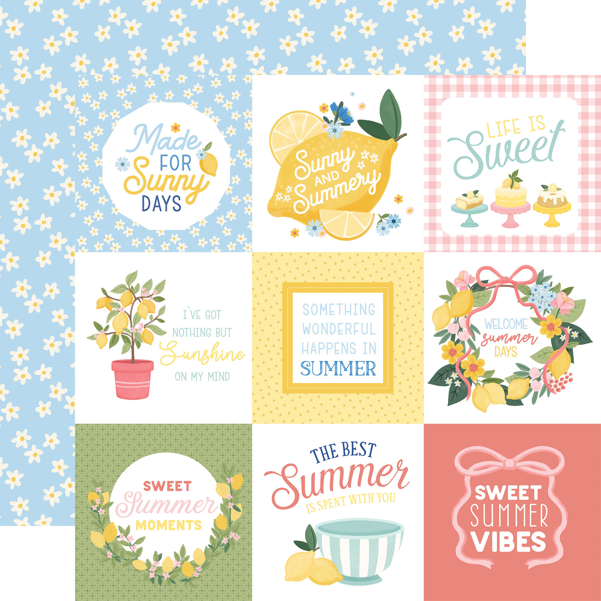 Carta Bella Lemonade 12X12 4X4 Journaling Cards