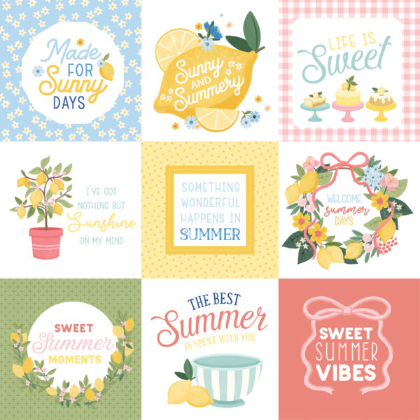 Carta Bella Lemonade 12X12 4X4 Journaling Cards
