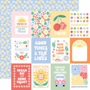 Echo Park Our Groovy Summer 12X12 3X4 Journaling Cards