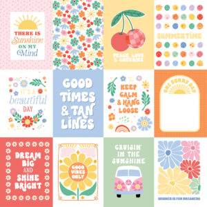 Echo Park Our Groovy Summer 12X12 3X4 Journaling Cards