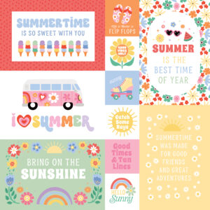 Echo Park Our Groovy Summer 12X12 Multi Journaling Cards