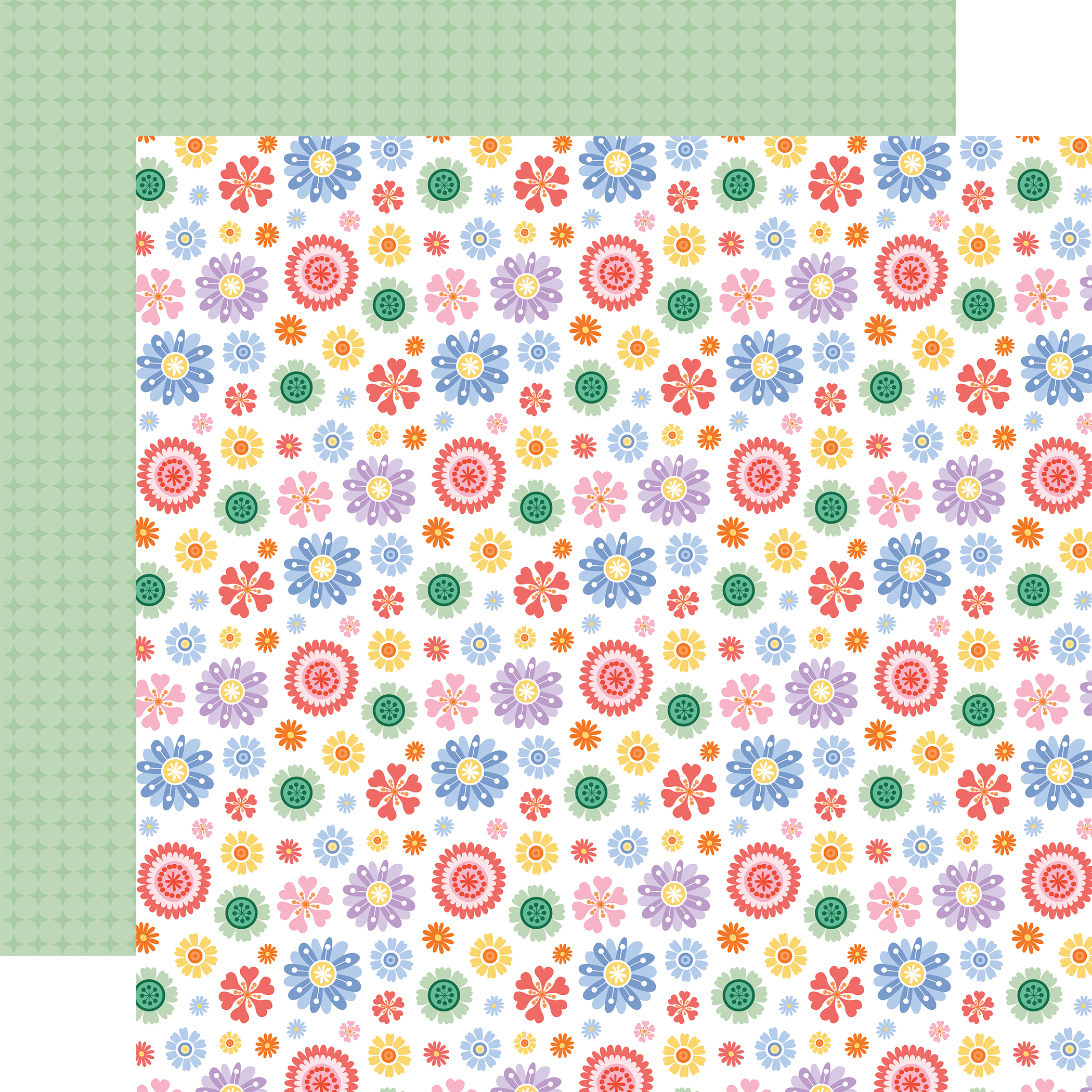 Echo Park Our Groovy Summer 12X12 Groovy Flowers