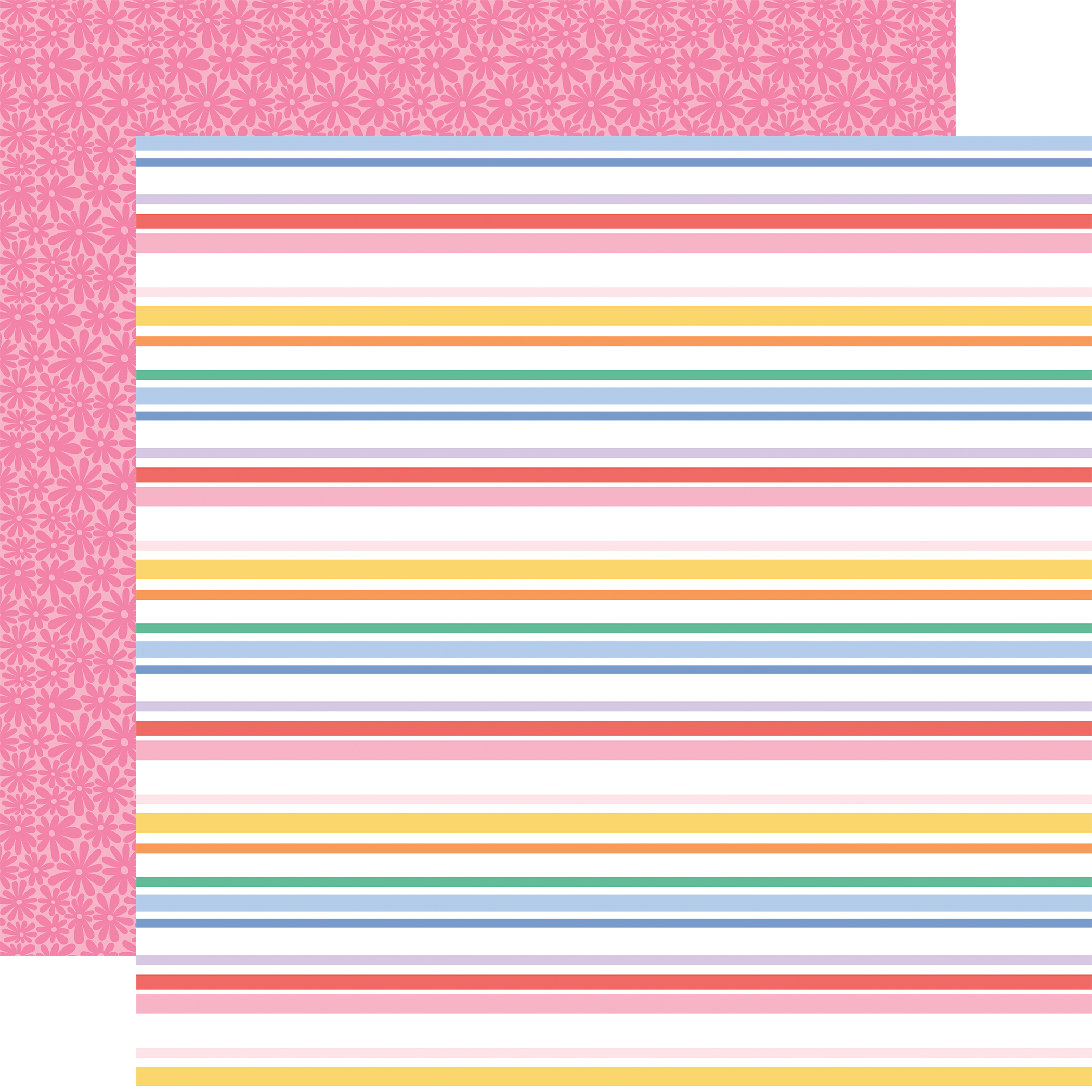 Echo Park Our Groovy Summer 12X12 Summertime Stripes