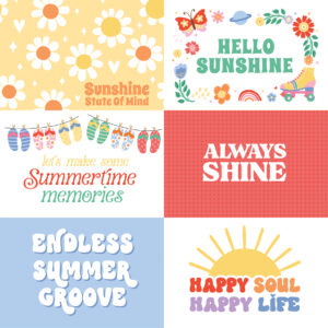 Echo Park Our Groovy Summer 12X12 6X4 Journaling Cards