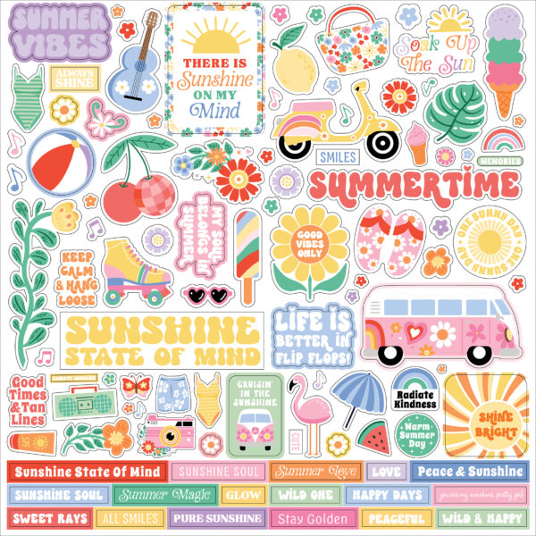 Echo Park Our Groovy Summer Element Sticker
