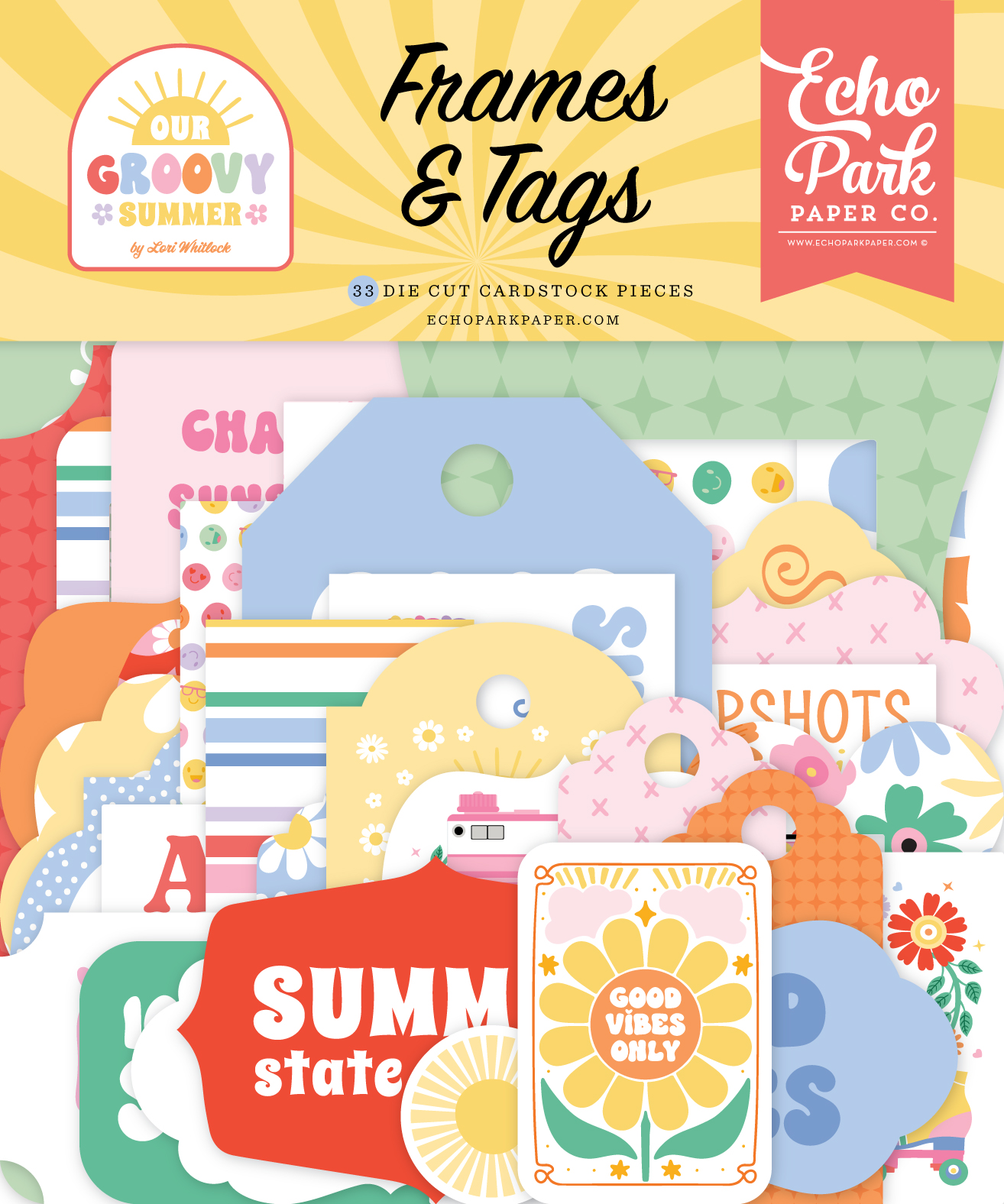 Echo Park Our Groovy Summer Frames & Tags