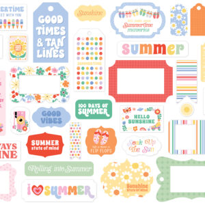 Echo Park Our Groovy Summer Frames & Tags