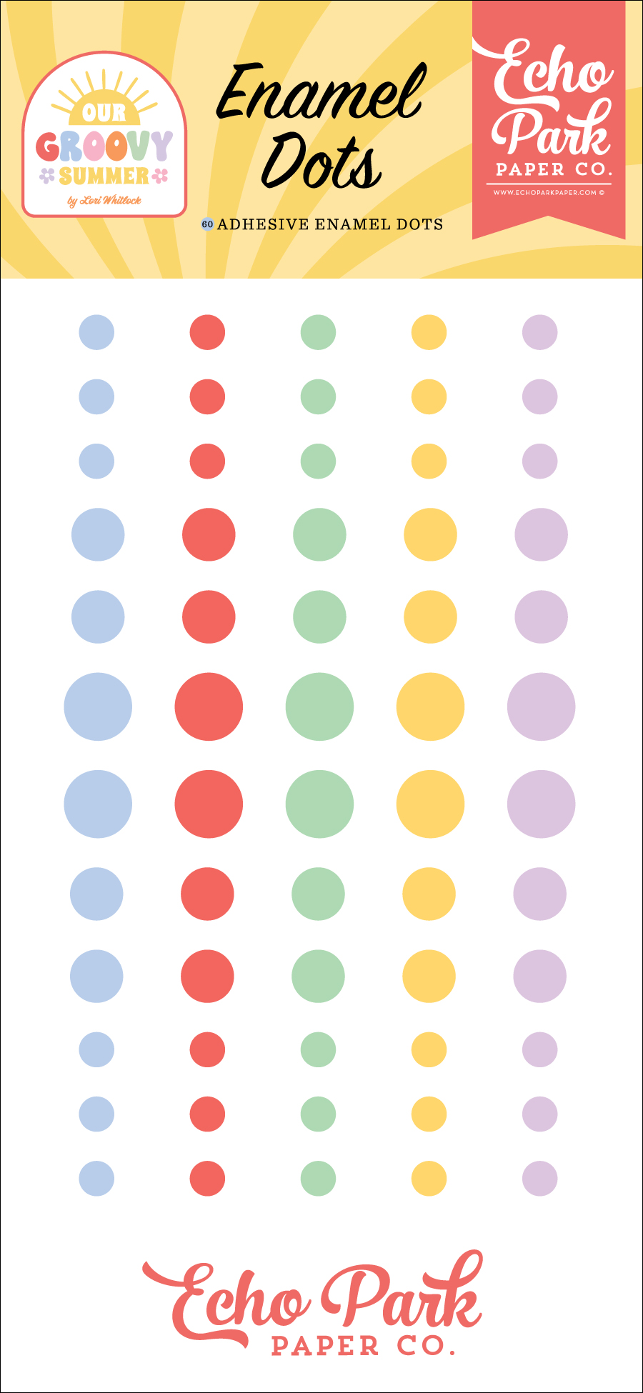 Echo Park Our Groovy Summer Enamel Dots
