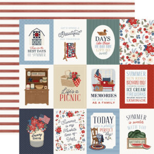 Carta Bella Americana Summer 12X12 3X4 Journaling Cards