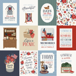 Carta Bella Americana Summer 12X12 3X4 Journaling Cards