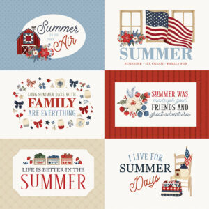 Carta Bella Americana Summer 12X12 6X4 Journaling Cards