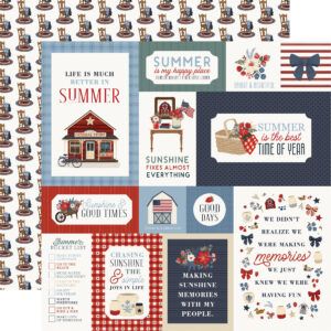 Carta Bella Americana Summer 12X12 Multi Journaling Cards