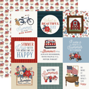 Carta Bella Americana Summer 12X12 4X4 Journaling Cards