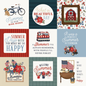 Carta Bella Americana Summer 12X12 4X4 Journaling Cards