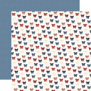 Carta Bella Americana Summer 12X12 Red White and Blue Bows