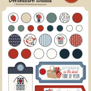Carta Bella Americana Summer Decorative Brads