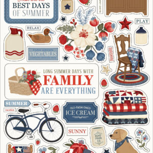 Carta Bella Americana Summer 6X13 Chipboard Accents