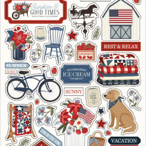 Carta Bella Americana Summer Puffy Stickers