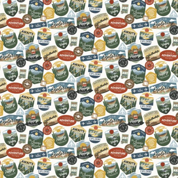 Echo Park It's Time Travel 12X12 Traveling Patches