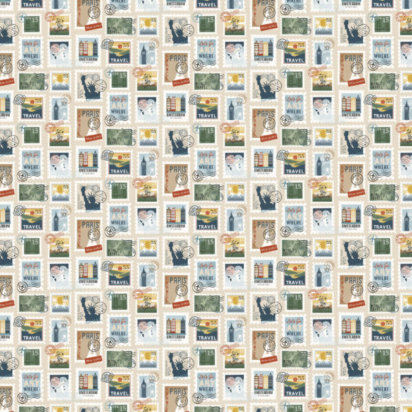 Echo Park It's Time Travel 12X12 Anywhere Stamps