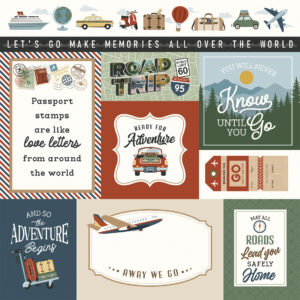 Echo Park It's Time Travel 12X12 Multi Journaling Cards