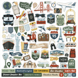 Echo Park It's Time To Travel Element Sticker