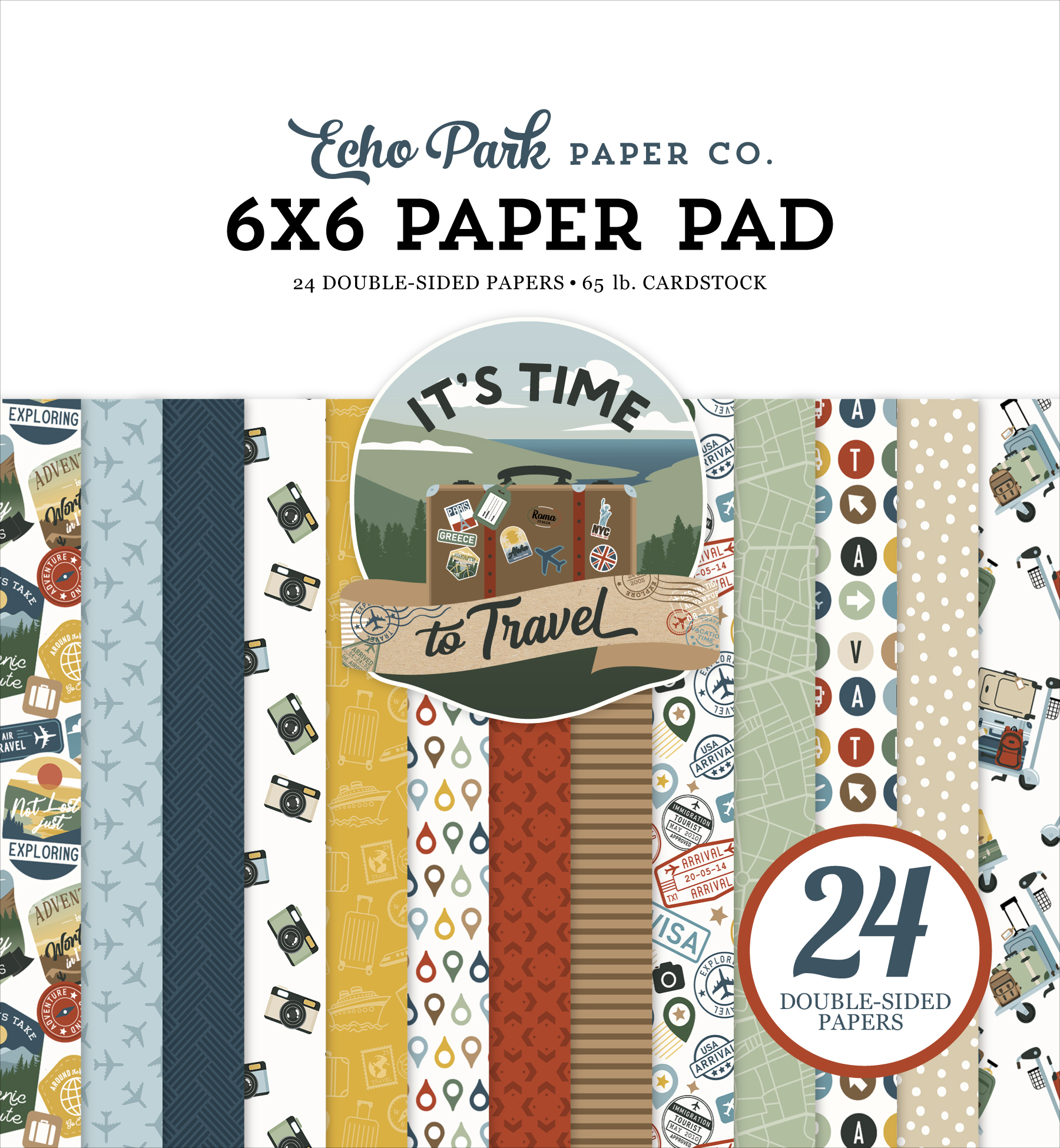 Echo Park It's Time To Travel 6X6 Paper Pad