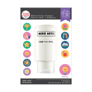 Hero Arts Bookworm Sticker Stamper Starter Pack