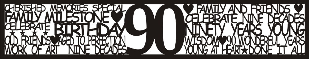 Petticoat Parlor Birthday Border 90