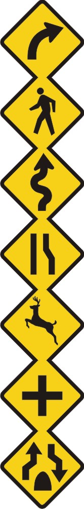 Petticoat Parlor Road Signs Border