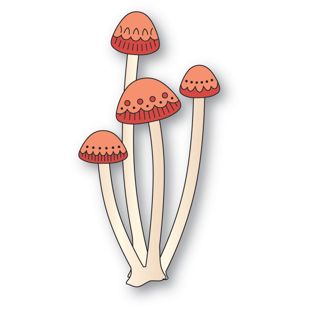 Poppy Stamps Stamps Die Nordic Long Stem Mushrooms