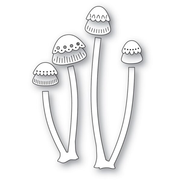Poppy Stamps Stamps Die Nordic Long Stem Mushrooms