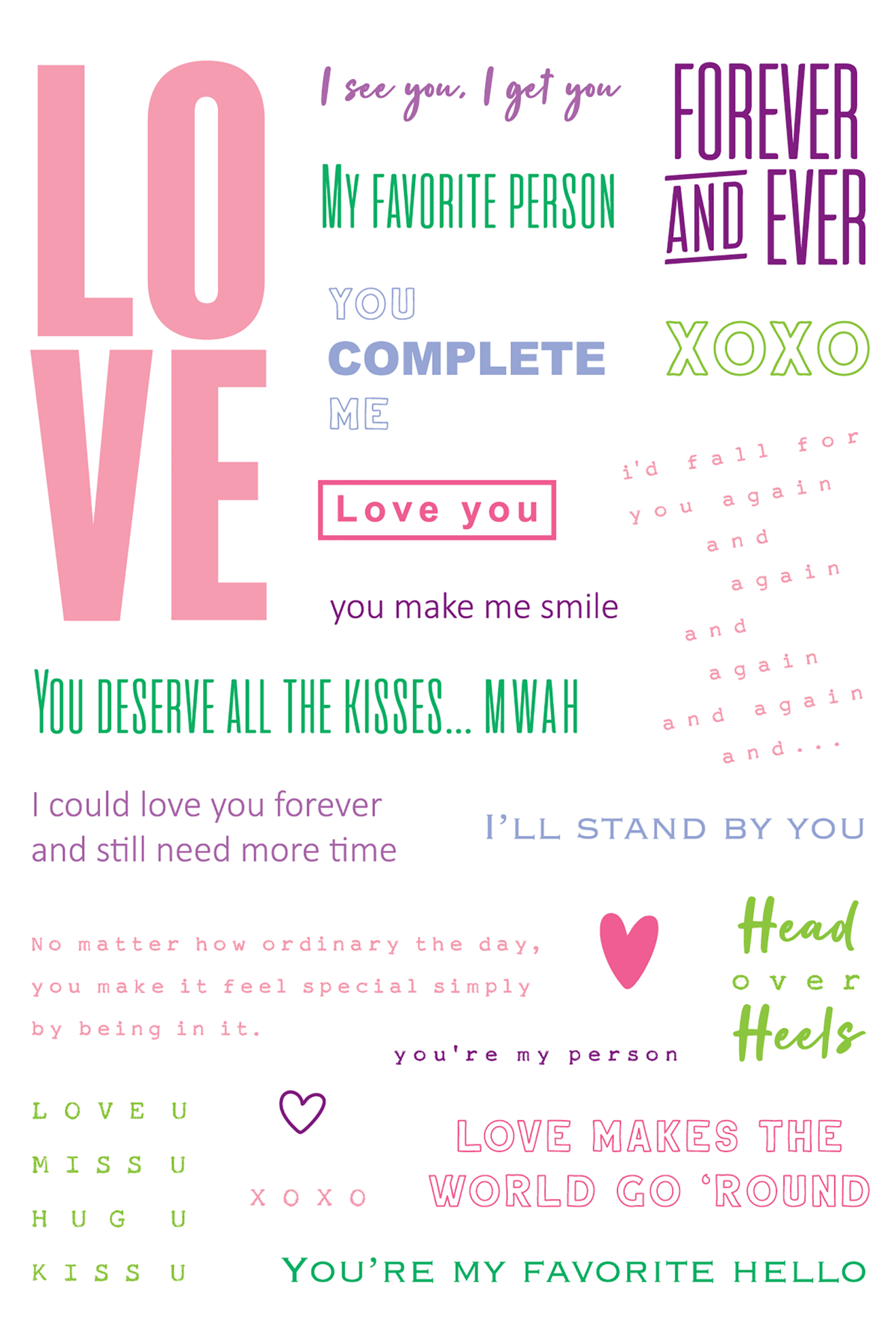 LDRS Stamp About Love Collage