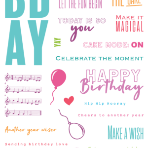 LDRS Stamp About Bday Collage