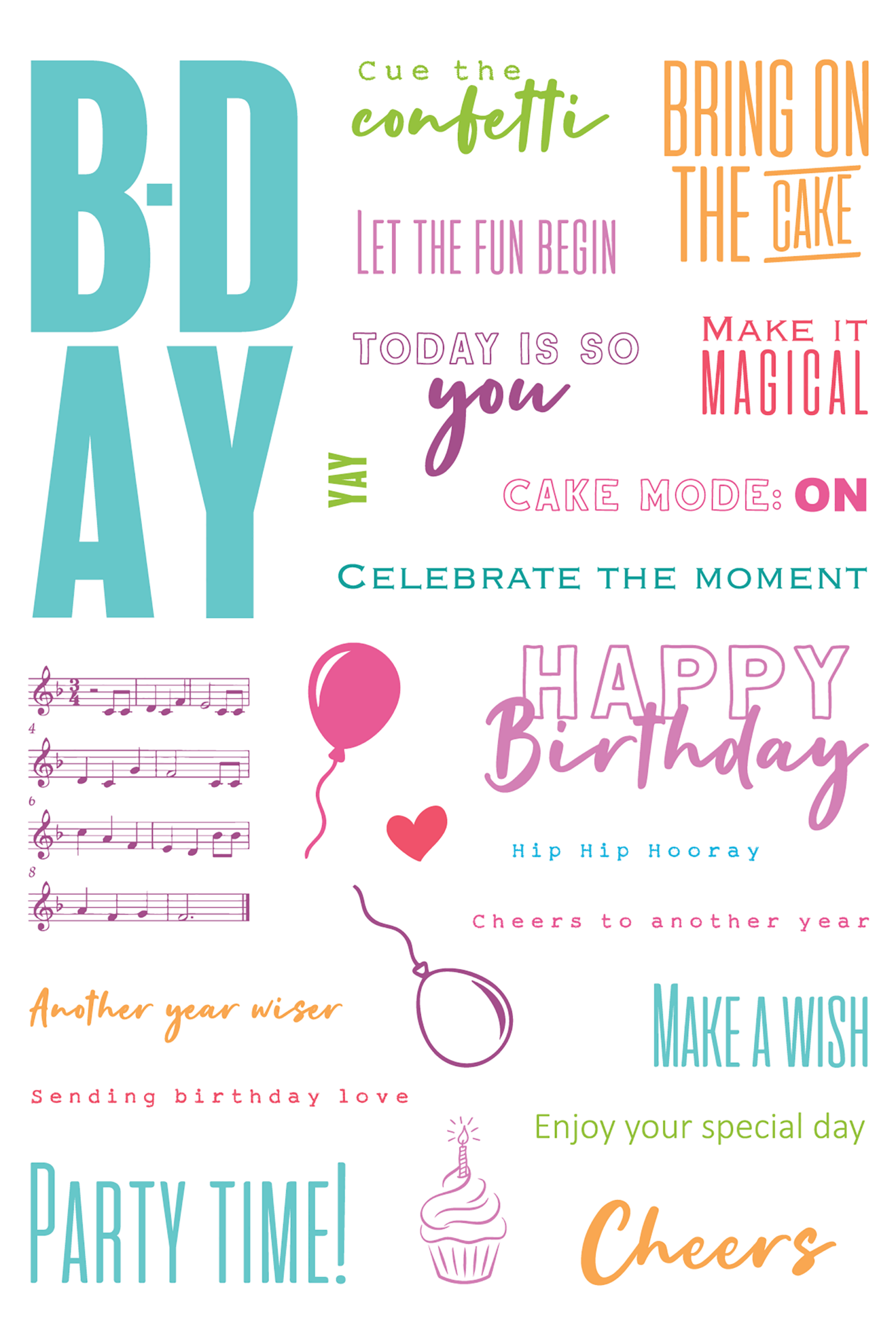 LDRS Stamp About Bday Collage