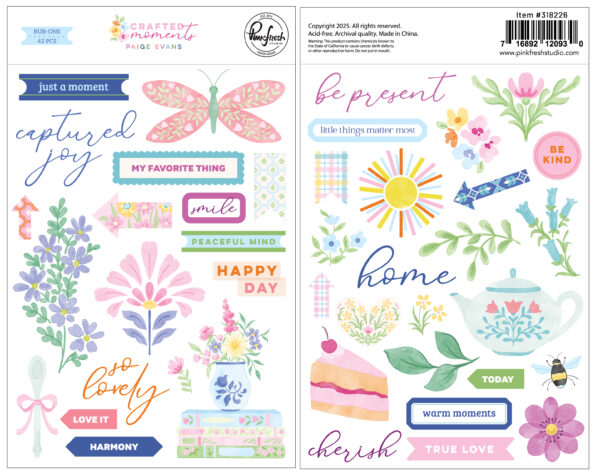 Pinkfresh Crafted Moments Rub-ons