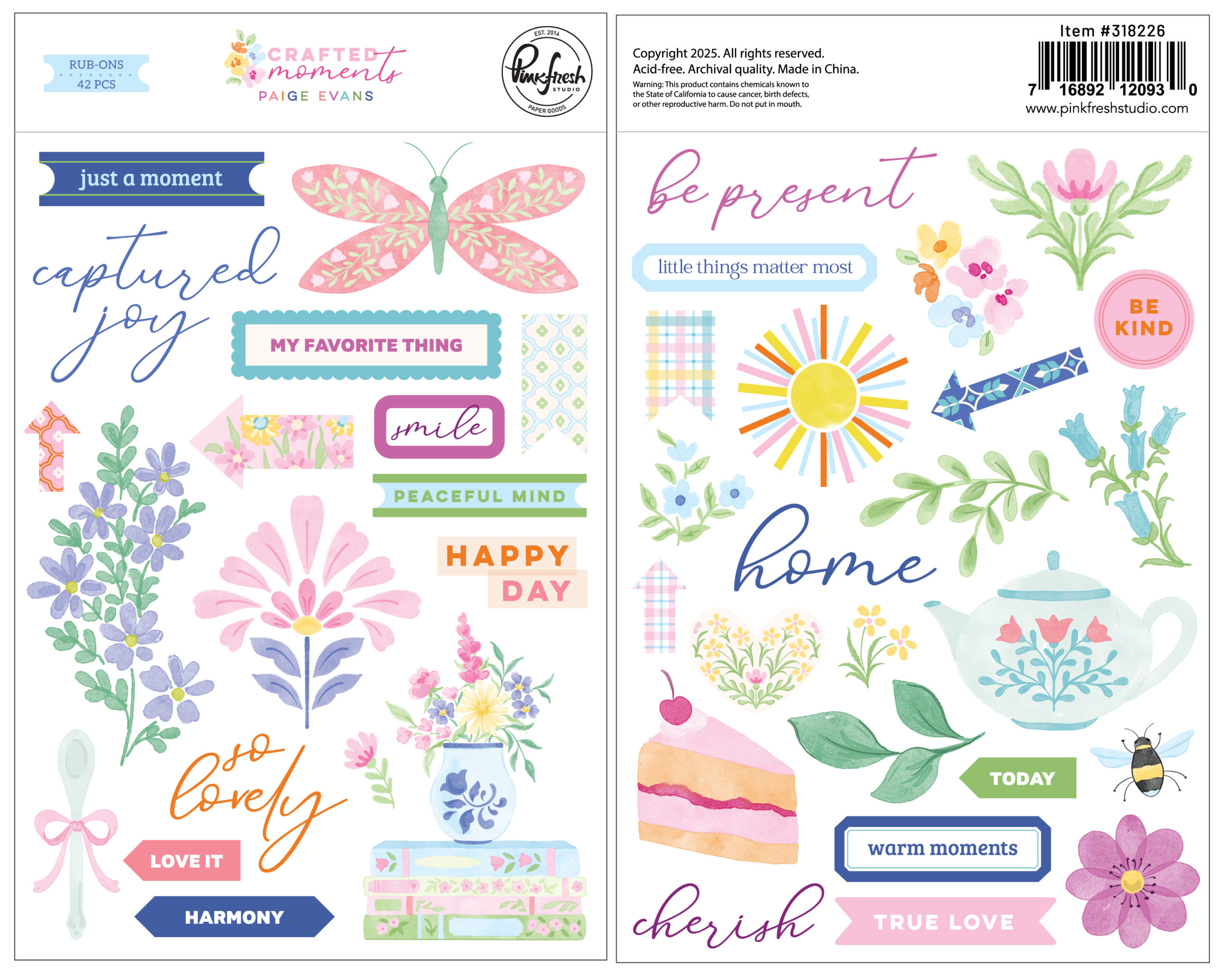 Pinkfresh Crafted Moments Rub-ons