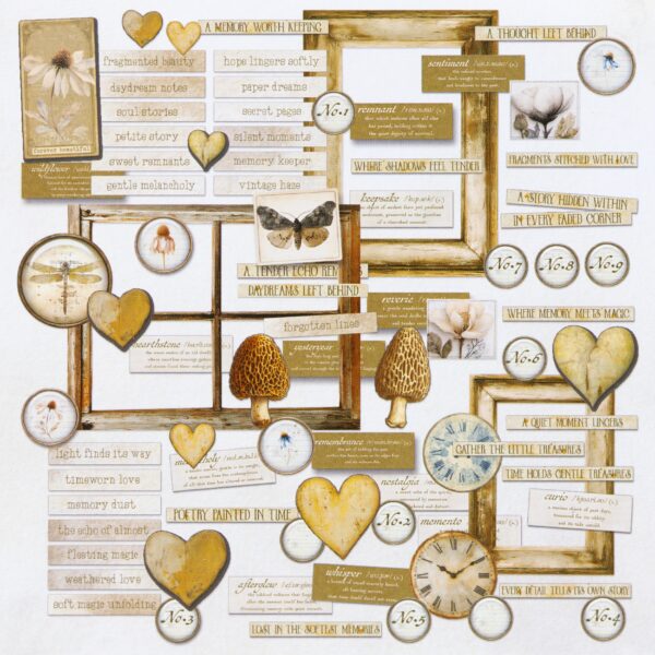 49 & Market Faded Memory Lane Chipboard Assortment