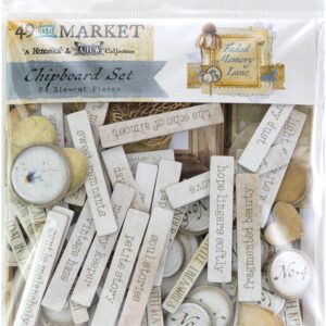 49 & Market Faded Memory Lane Chipboard Assortment