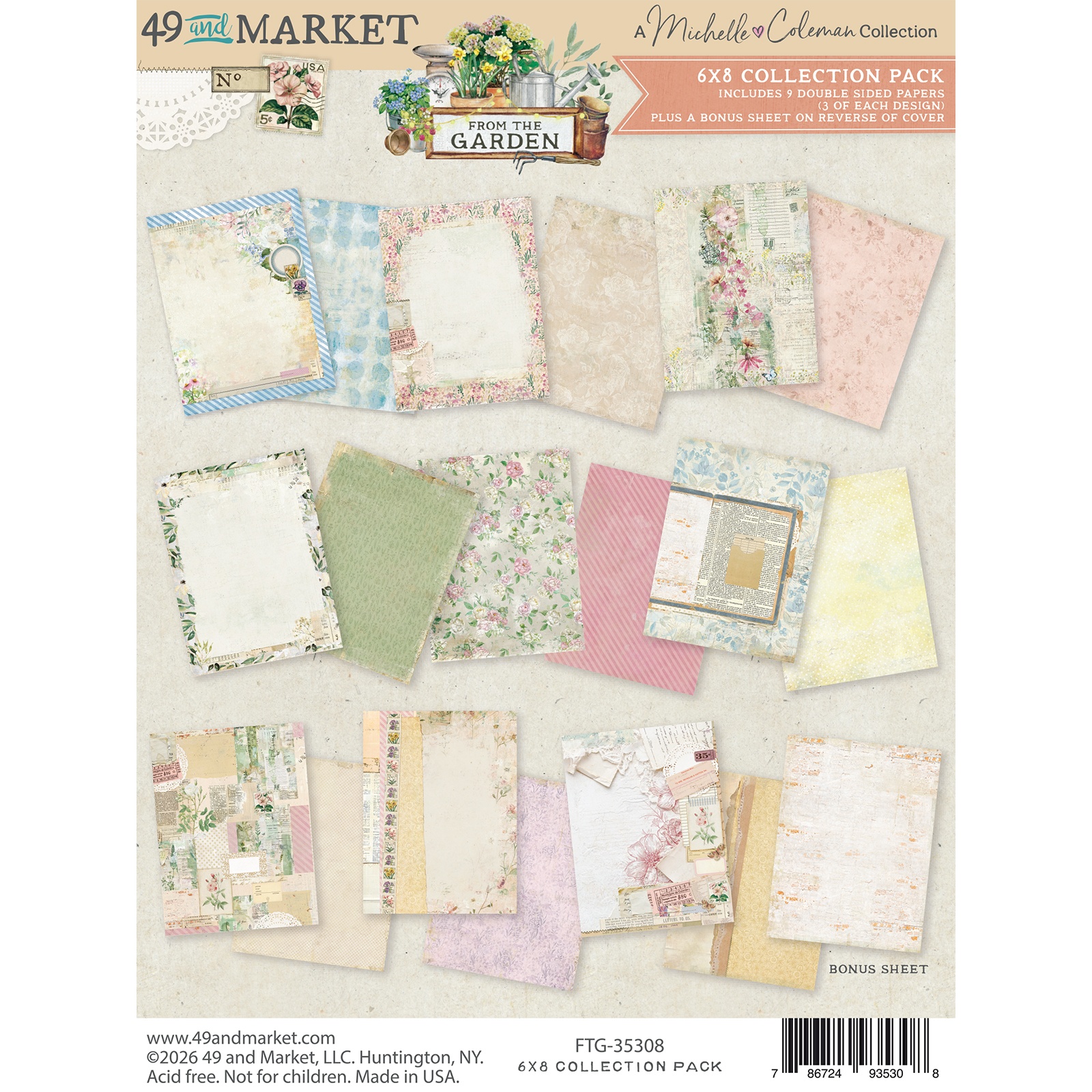 49 & Market From the Garden 6X8 Paper Pack