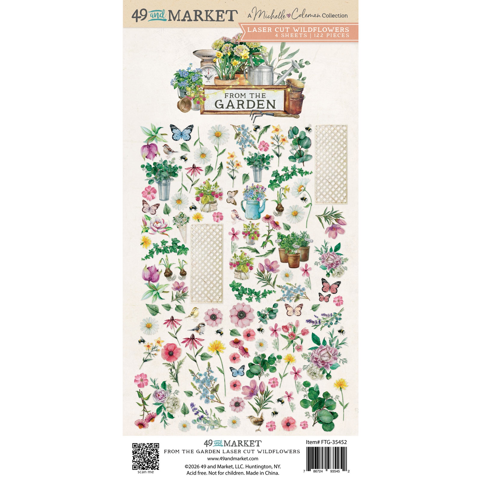 49 & Market From the Garden Wildflower Laser Cuts