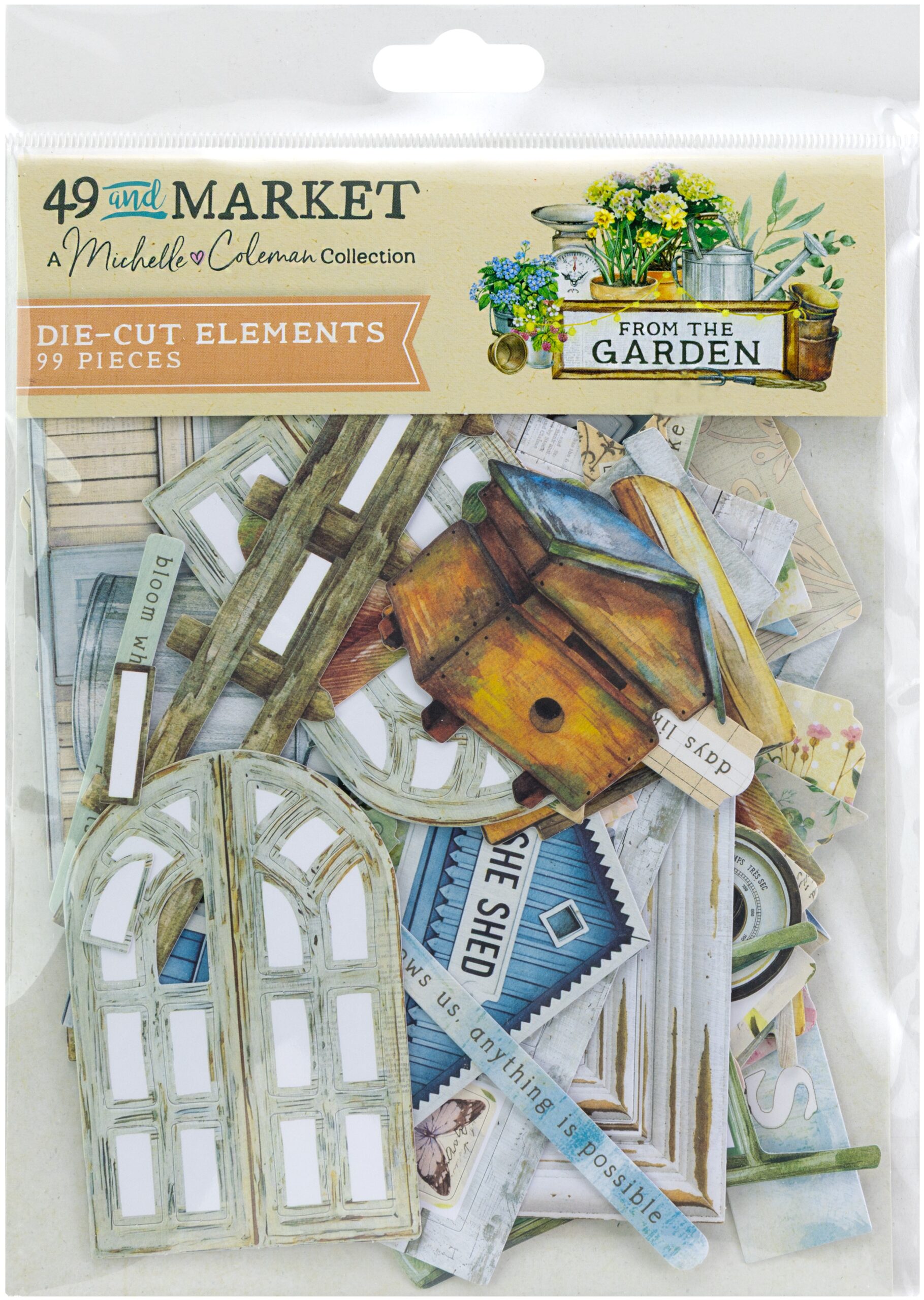 49 & Market From the Garden Chipboard Assortment